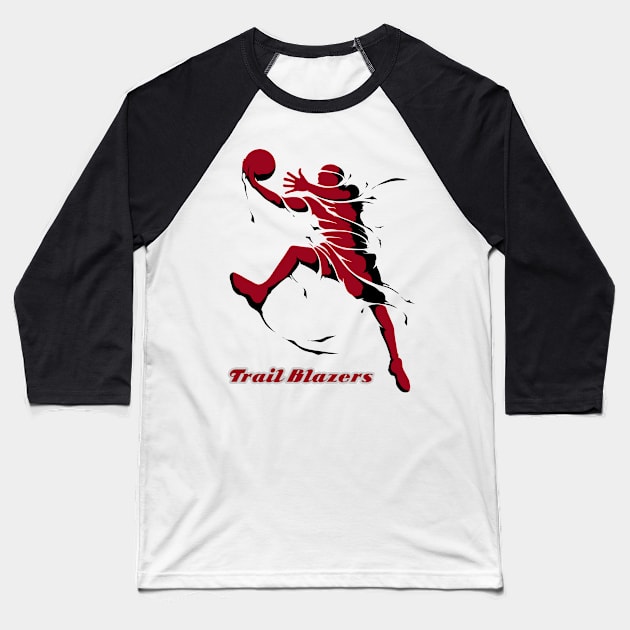 Portland Trail Blazers Fans - NBA T-Shirt Baseball T-Shirt by info@dopositive.co.uk